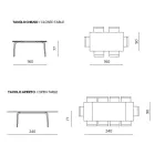 Ausziehbarer Tisch 160/240 x 90 cm aus Sinterstein mit Marmoroptik - Samus Viadurini