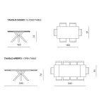 Ausziehtisch 160/240 x 91 cm aus Sinterstein mit Marmoroptik - Palazzo Viadurini
