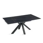 Ausziehbarer Tisch 180/240 x 100 cm aus Sinterstein mit Marmoroptik - Loggia Viadurini