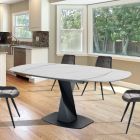 Ausziehbarer Tisch auf 165 cm aus Metall und Keramik – Boccanera Viadurini