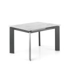 Ausziehbarer Tisch auf 170 cm aus Stahl und Keramik – Sphinx Viadurini