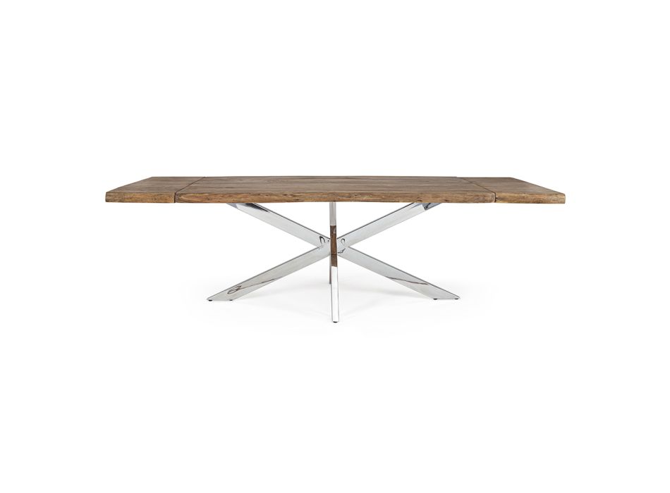 Ausziehbarer Tisch bis 2,6 m aus handgefertigtem Holz Homemotion - Plutarco