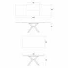 Ausziehbarer Esstisch auf 2,8 m mit Keramik- und Metallbeinen - Paoluccio Viadurini