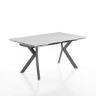 Ausziehbarer Tisch auf 200 cm aus Keramik und Stahl – Belone Viadurini