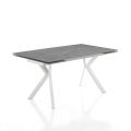 Ausziehbarer Tisch auf 200 cm aus Keramik und Stahl – Belone