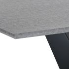 Ausziehbarer Tisch auf 200 cm aus MDF-Zement – Holmium Viadurini
