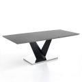 Ausziehbarer Tisch auf 200 cm aus MDF-Zement – Holmium