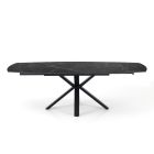 Ausziehbarer Tisch auf 210 cm aus Stahl und Keramik – Bavosa Viadurini