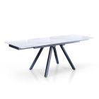 Ausziehbarer Tisch auf 210 cm aus grauem Stahl und Keramik – Canario Viadurini