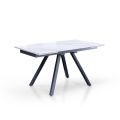 Ausziehbarer Tisch auf 210 cm aus grauem Stahl und Keramik – Canario