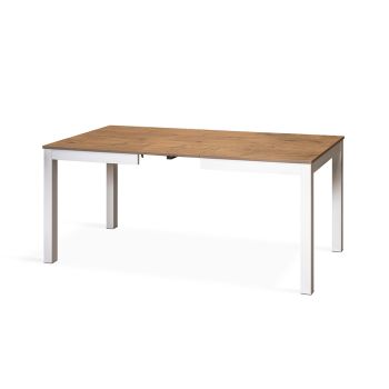 Ausziehbarer Tisch bis 210 cm aus Melamin und Massivholz Made in Italy - Gustavo