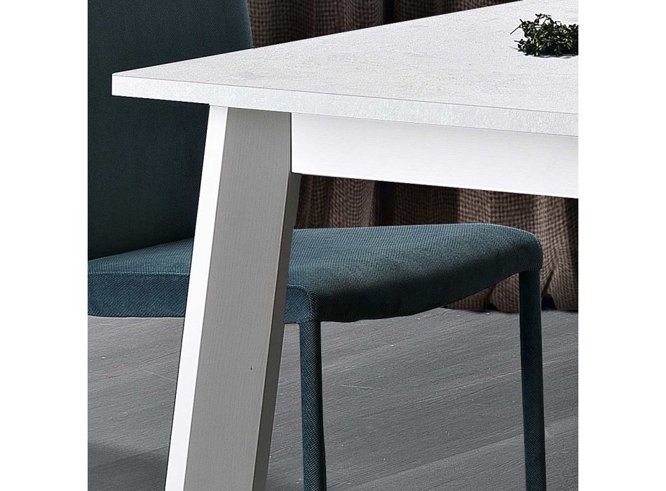 Ausziehbarer Tisch bis 220 cm in Buche und Melamin Made in Italy - Toles Viadurini