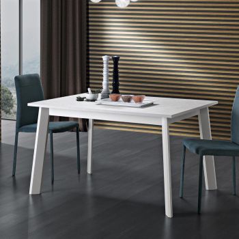 Ausziehbarer Tisch bis 220 cm in Buche und Melamin Made in Italy - Toles