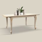 Ausziehbarer Tisch bis 220 cm aus weißem und goldenem Holz Made in Italy - Luxus Viadurini