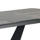 Ausziehbarer Tisch auf 230 cm mit schwarzem MDF-Untergestell – Barracuda Viadurini