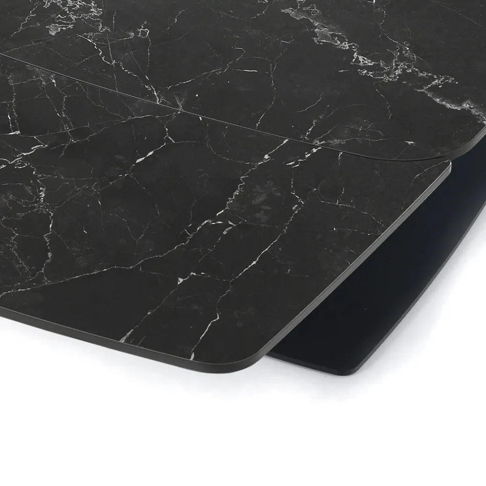 Ausziehbarer Tisch auf 230 cm mit Platte in Marmoroptik – Batofilo Viadurini