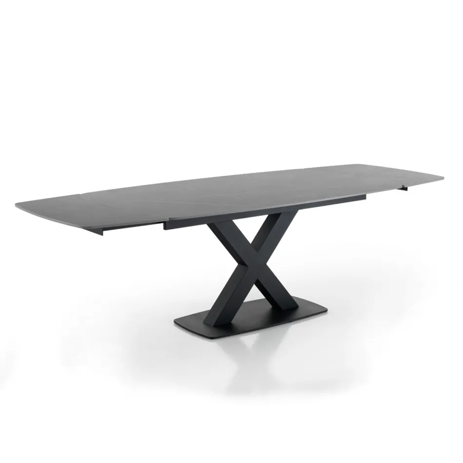 Ausziehbarer Tisch auf 230 cm mit Platte in Marmoroptik – Batofilo Viadurini