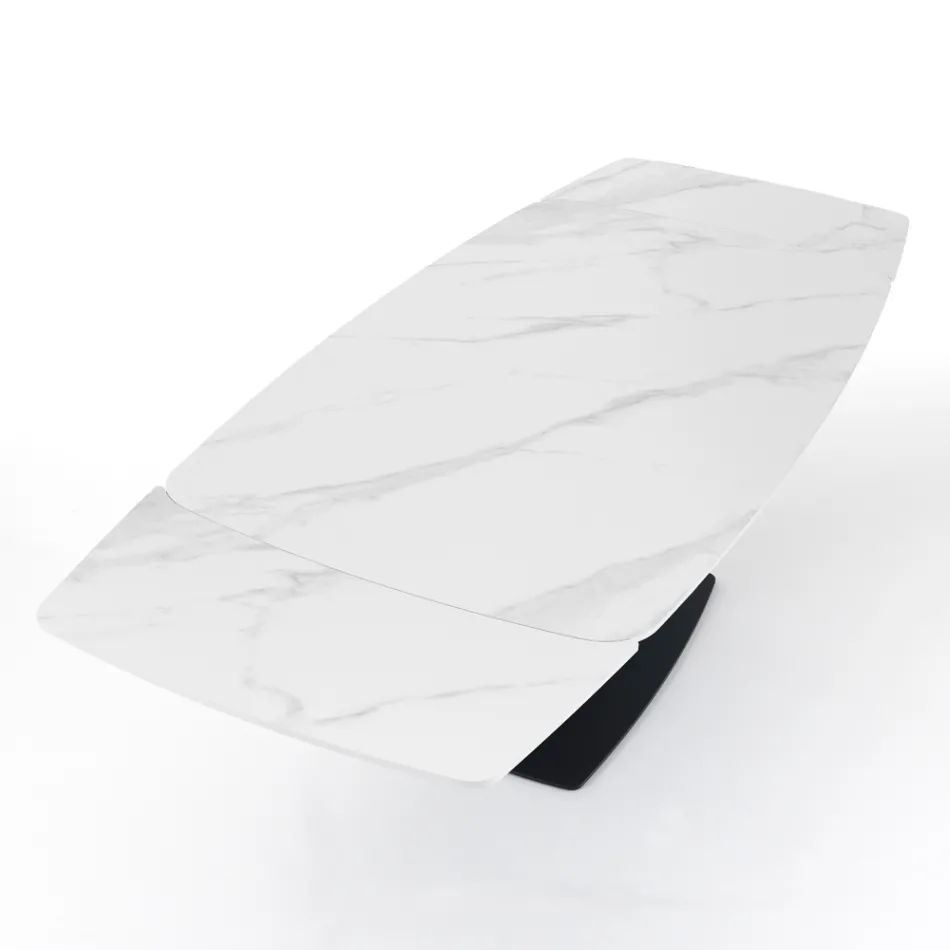 Ausziehbarer Tisch auf 230 cm mit Platte in Marmoroptik – Batofilo Viadurini