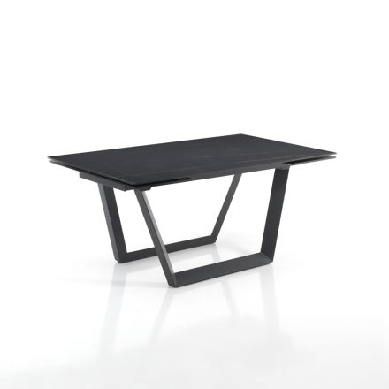 Ausziehbarer Tisch auf 240 cm aus grauem Stahl – Bonito Viadurini