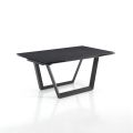 Ausziehbarer Tisch auf 240 cm aus grauem Stahl – Bonito
