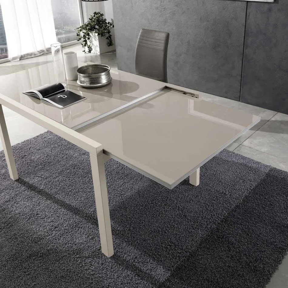 Ausziehbarer Tisch bis 240 cm in lackiertem Holzdesign Made in Italy - Jacobs Viadurini