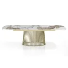 Ausziehbarer Tisch bis 260 cm in Keramik-, Marmor- und Metallausführung - Veneto Viadurini