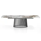Ausziehbarer Tisch bis 260 cm in Keramik-, Marmor- und Metallausführung - Veneto Viadurini