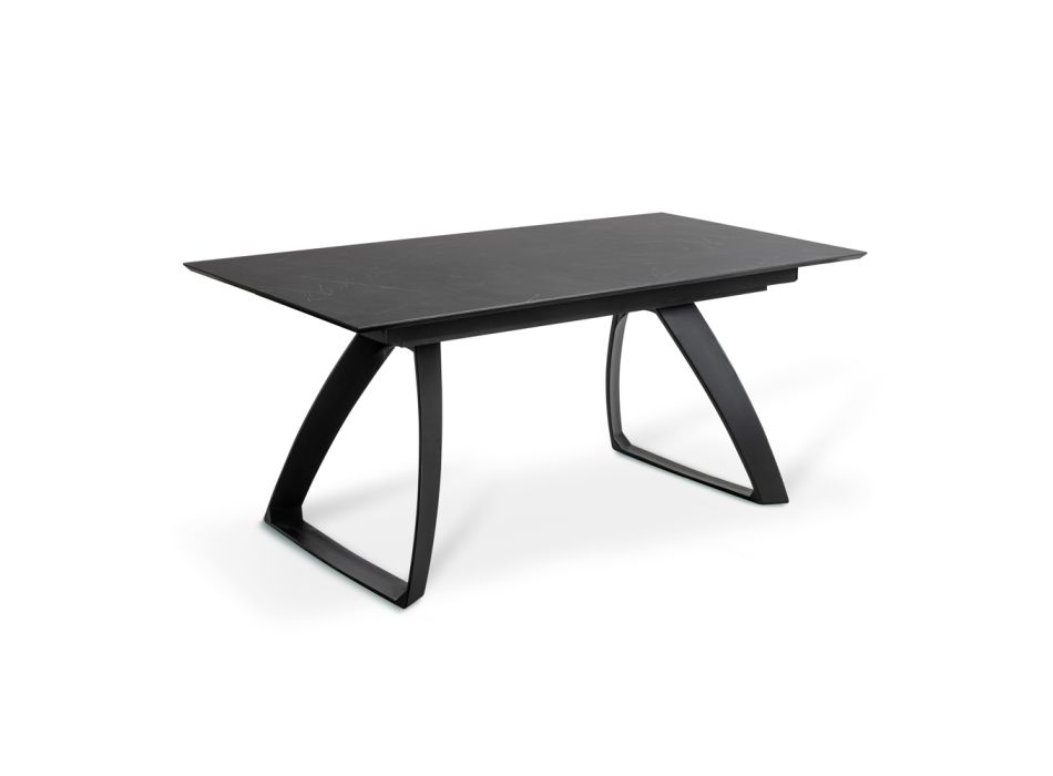 Ausziehbarer Tisch auf 270 cm mit HPL-Platte und Aluminiumgestell – Villongo Viadurini
