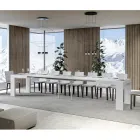 Ausziehbarer Tisch auf 440 cm aus Mikropartikeln aus Holz, hergestellt in Italien – Baum Viadurini