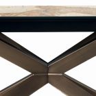 Ausziehbarer tonnenförmiger Tisch mit integrierten Verlängerungen, hergestellt in Italien – Grotta Viadurini