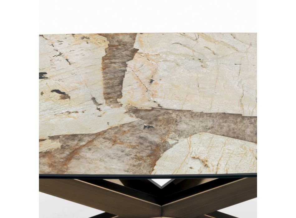 Ausziehbarer tonnenförmiger Tisch mit integrierten Verlängerungen, hergestellt in Italien – Grotta Viadurini