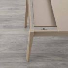 Ausziehbarer Tisch mit Empoli Massivholzbeinen, modernes Design Viadurini