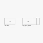 Ausziehbarer Tisch mit weißen Metallbeinen und Melaminplatte - Shaila Viadurini