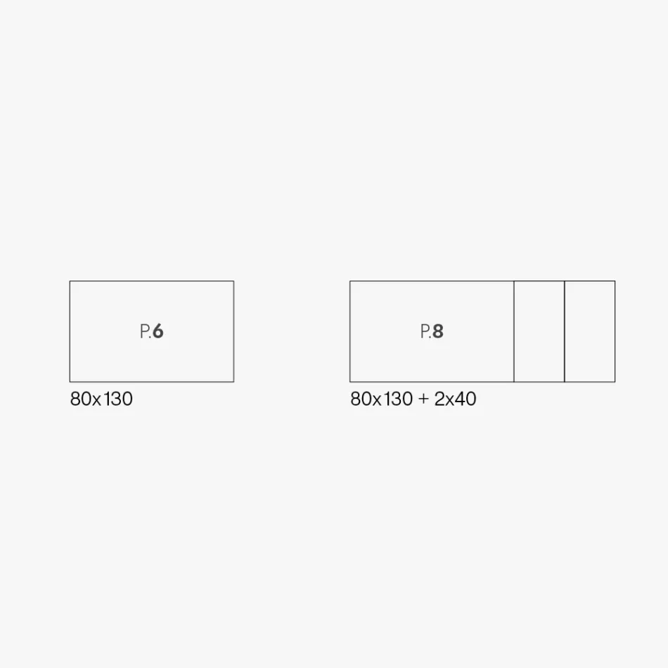 Ausziehbarer Tisch mit weißen Metallbeinen und Melaminplatte - Shaila Viadurini