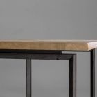 Ausziehbarer Tisch mit entrindeter Platte und Kante, hergestellt in Italien – Aravis Viadurini