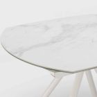 Ausziehbarer Tisch mit Keramikplatte und Metallbeinen, Lozzolo Viadurini
