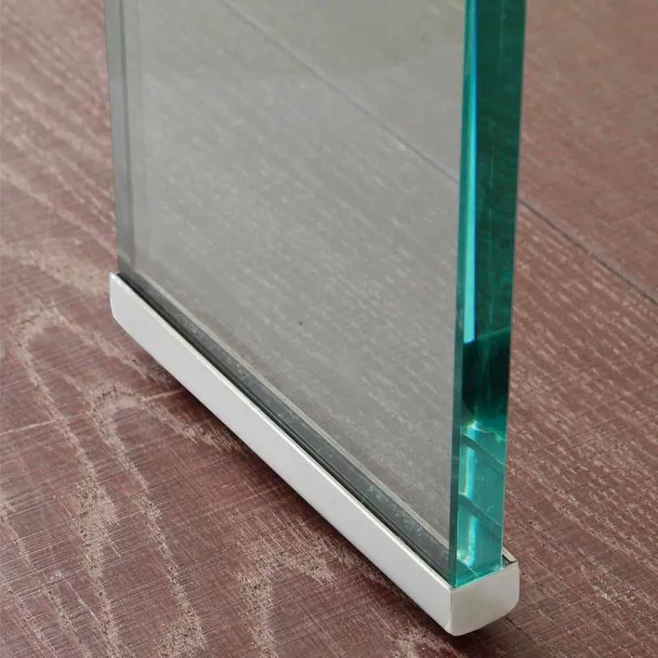 Ausziehtisch mit gehärtetem Glas Herrn Viadurini