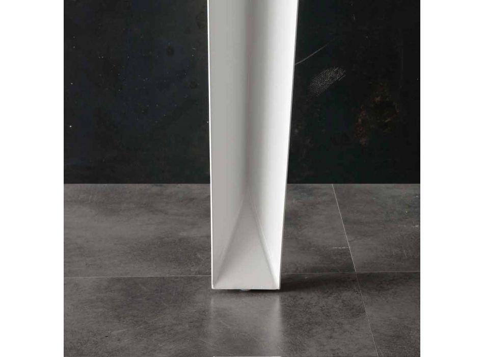 Tisch mit Abdeckplatte aus gehärtetem Glas Baltimore modernen Viadurini