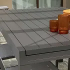 Ausziehbarer Gartentisch komplett aus Aluminium - Sheet Viadurini