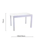 Ausziehbarer Gartentisch komplett aus Aluminium - Sheet Viadurini