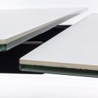 Ausziehbarer Esstisch 240 cm Glas- und Keramikplatte - Barone Viadurini