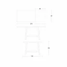 Ausziehbarer Esstisch aus Holz und Metall bis zu 280 cm - Gallotto Viadurini