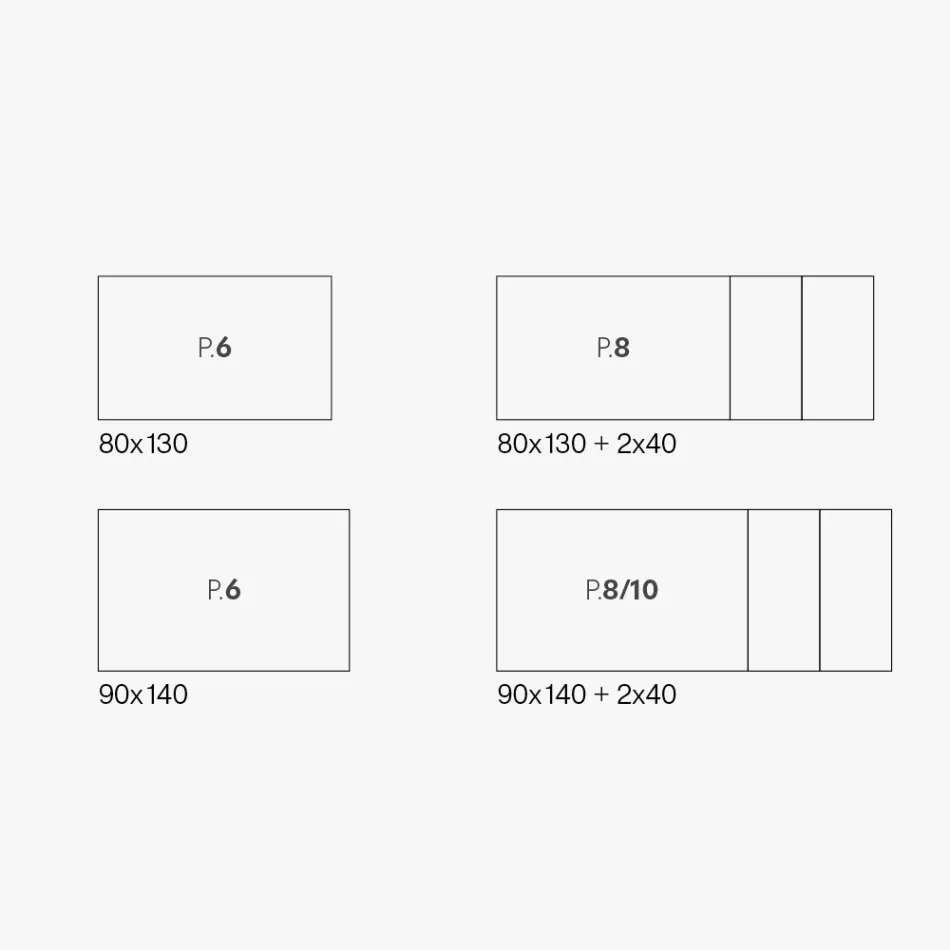 Ausziehbarer Wohnzimmertisch mit Melaminplatte und Metallbeinen - Shaila Viadurini