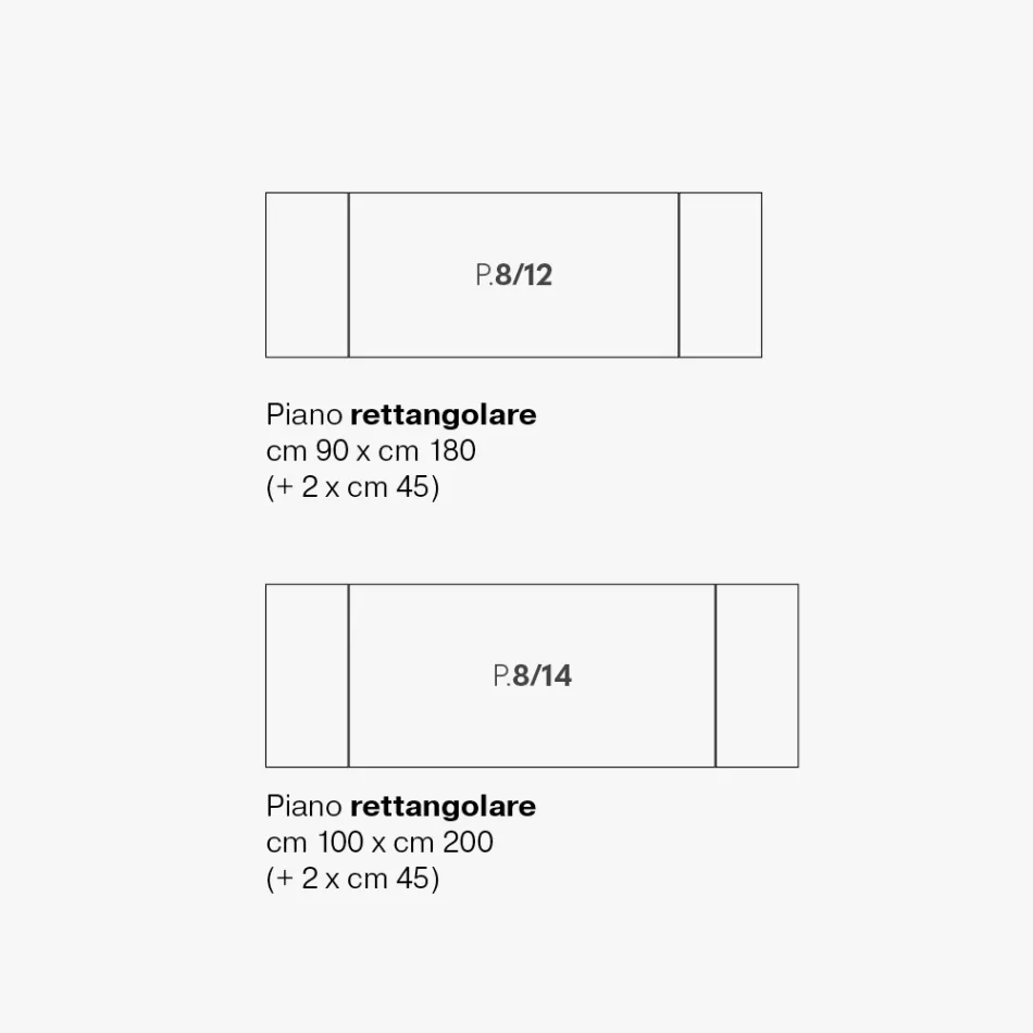 Ausziehbarer Wohnzimmertisch aus Metall und Glaskeramik Made in Italy - Meluso Viadurini