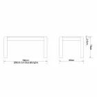 Ausziehbarer Designtisch aus Eichenholz, L160 / 260xP90cm, Jacob Viadurini