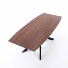 Ausziehbarer Designtisch aus MDF und Metall, Torquato Viadurini