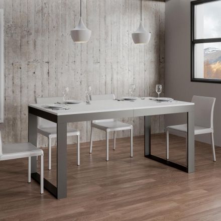 Ausziehbarer Tisch mit modernem Design aus Melaminholz - Badesi Viadurini