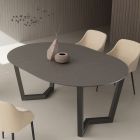 Ausziehbarer Tisch bis 180 cm rund laminiert HPL Made in Italy - Bastiano Viadurini