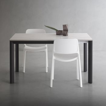 Ausziehbarer Tisch bis 232 cm quadratisch aus HPL Made in Italy - Filiberto