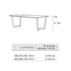 Ausziehbarer Tisch bis 238 cm aus Metall und HPL Made in Italy - Pablito Viadurini